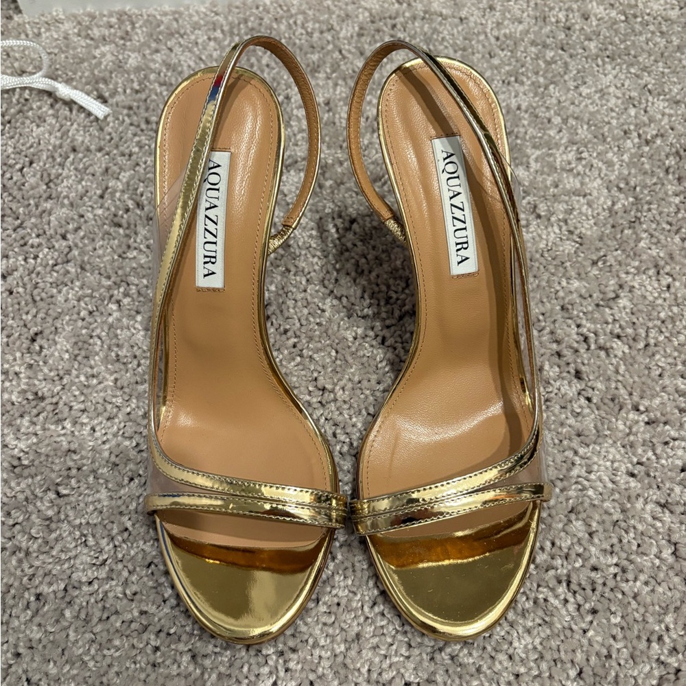 Aquazzura Gold Heels